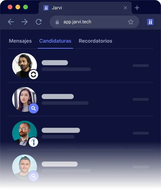 Candidaturas entrantes