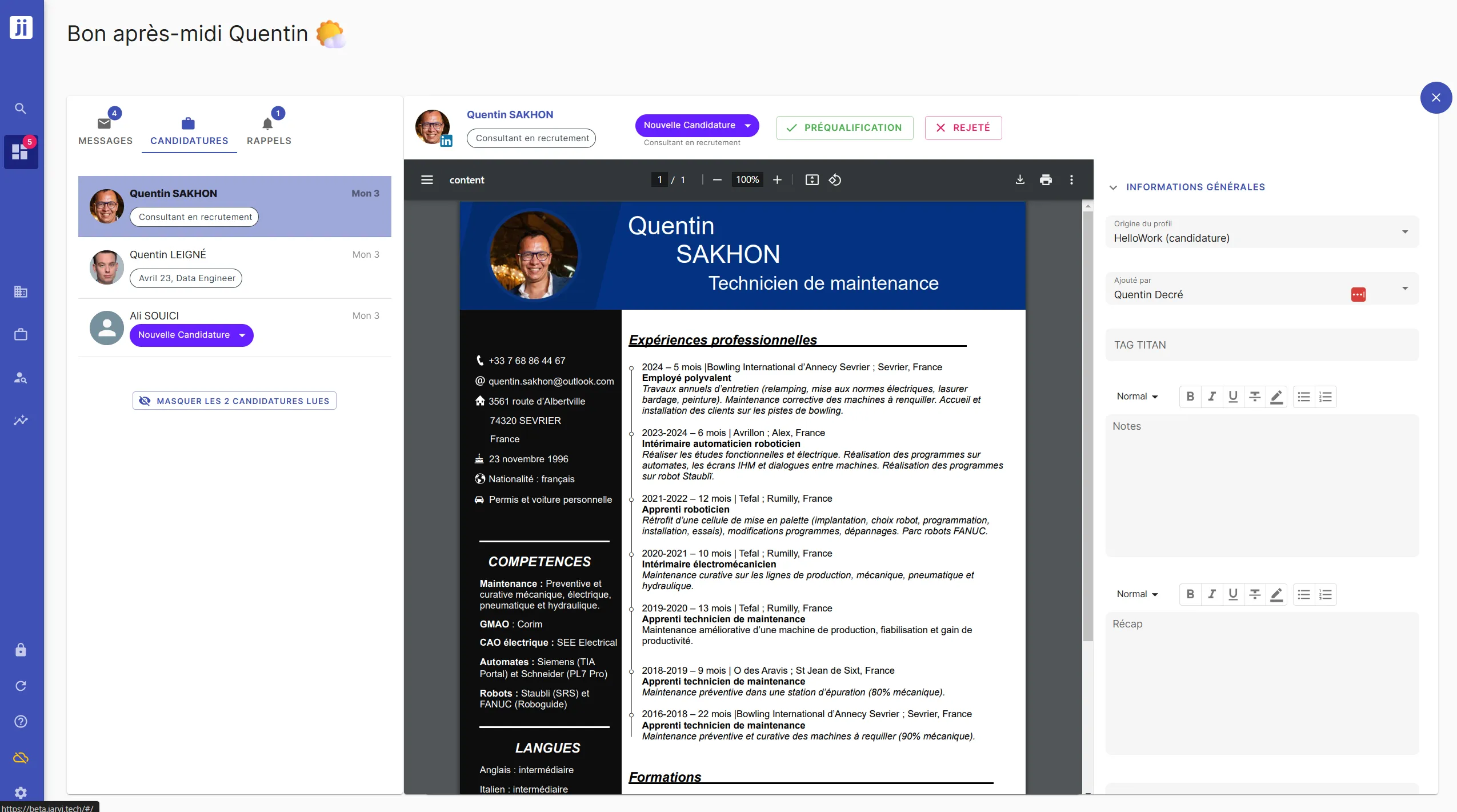 Track new applications to process from the Jarvi Dashboard