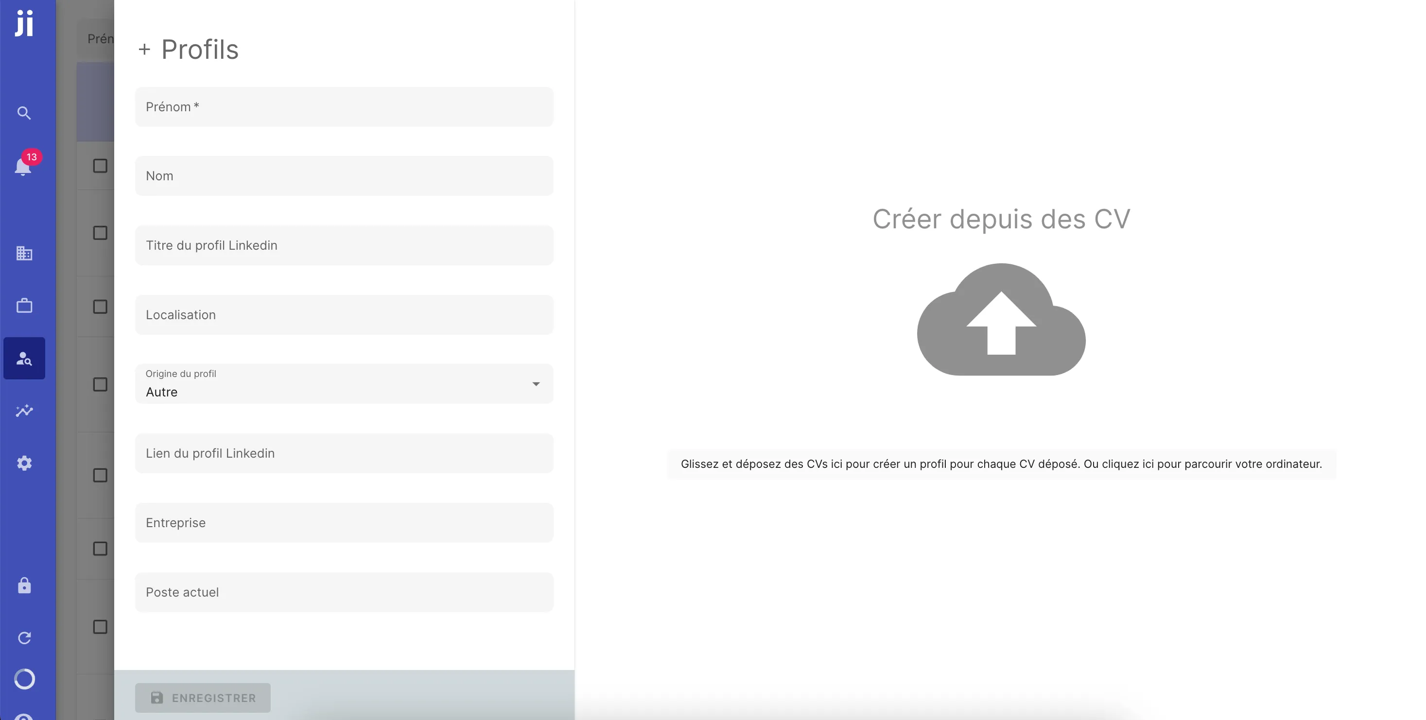 Crear un perfil en Jarvi a partir de un CV 3
