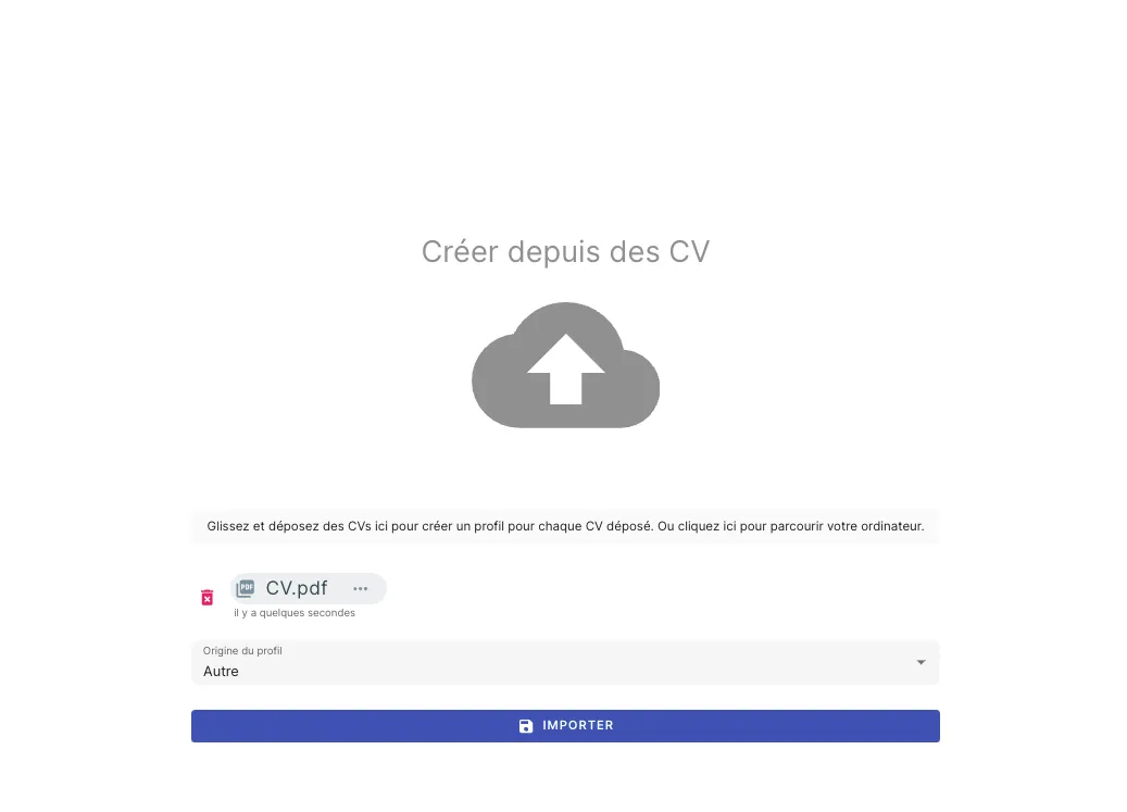 Crear un perfil en Jarvi a partir de un CV 4