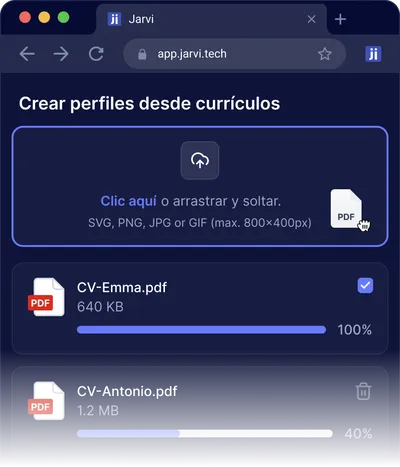 Importar desde una base de currículums