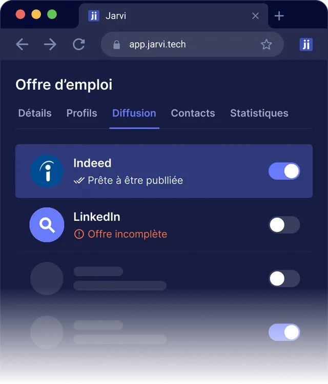 Diffusion des offres