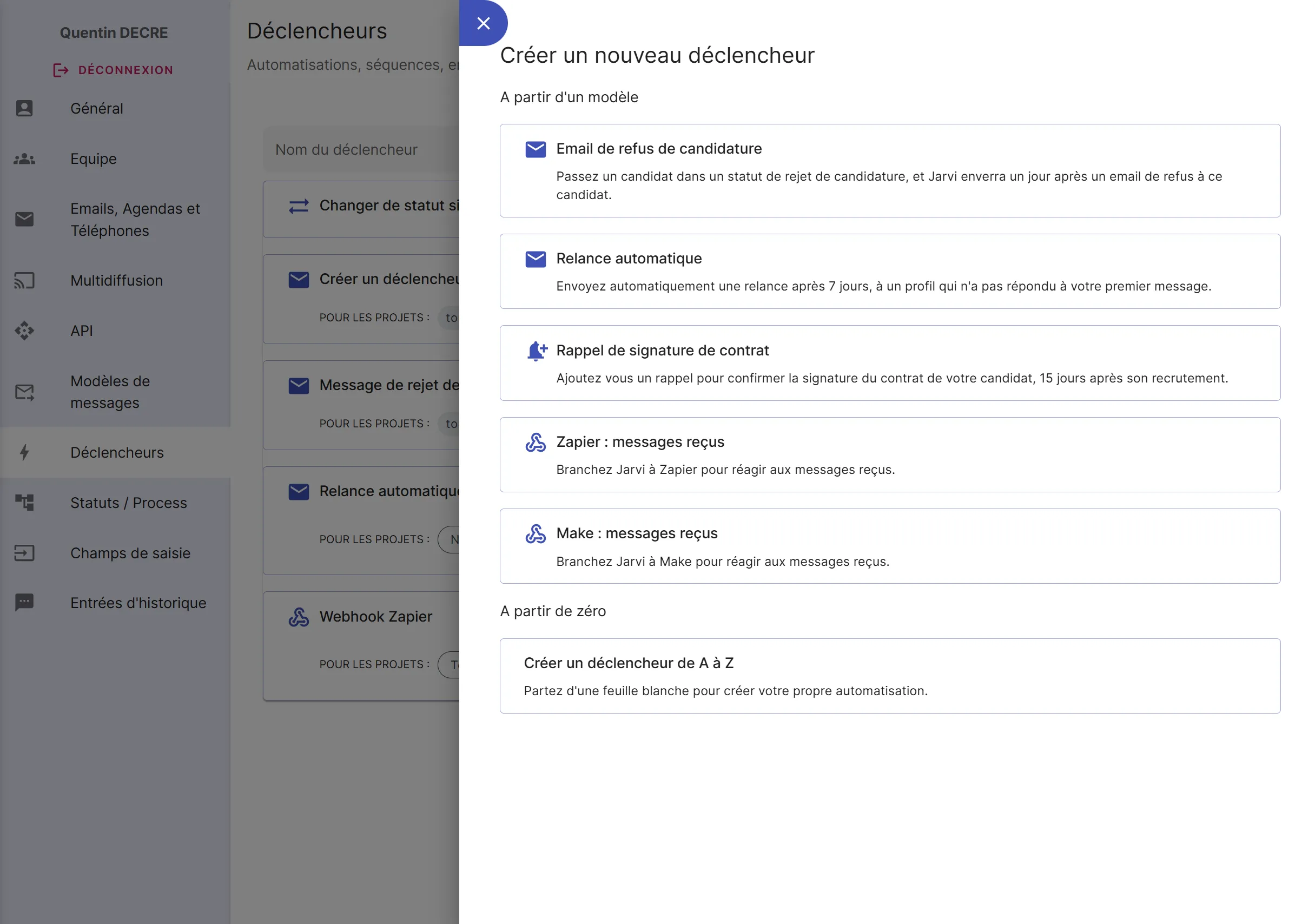 Examples of using triggers