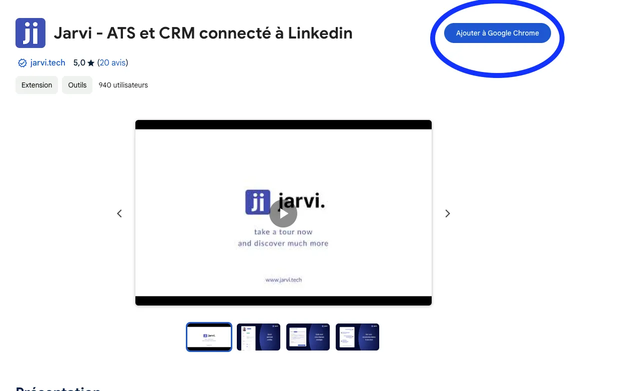 install Jarvi Chrome extension