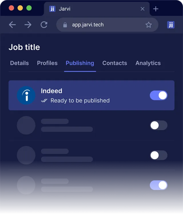 Job posting distribution
