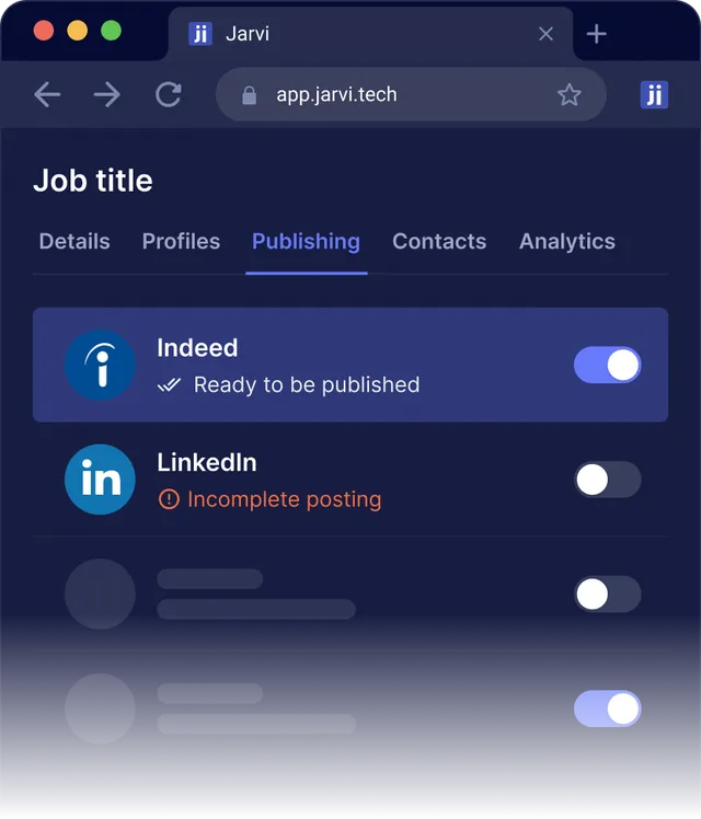 Job posting distribution