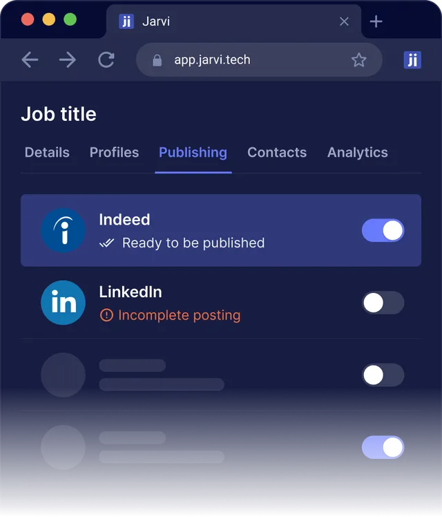 Job posting distribution
