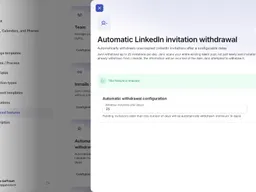 LinkedIn job import and automatic invitation withdrawal