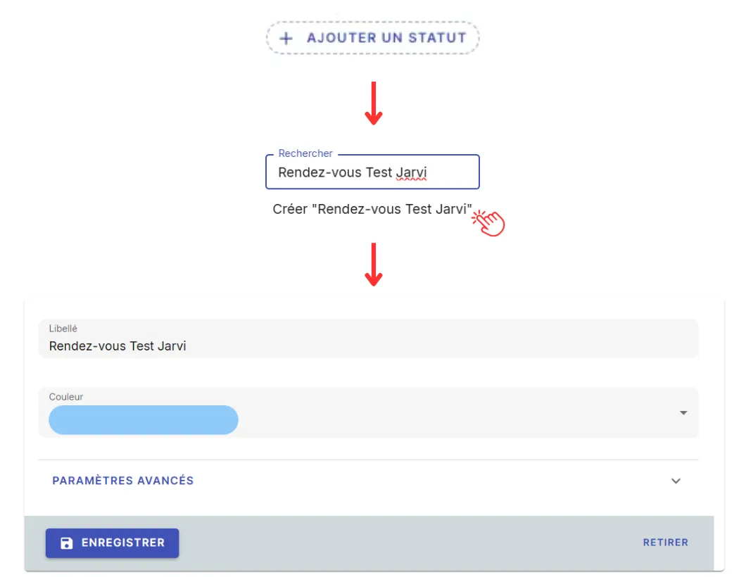 Adding a custom status in the Jarvi recruitment funnel