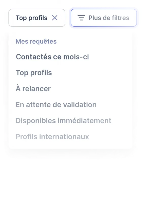 Recherche enregistrées