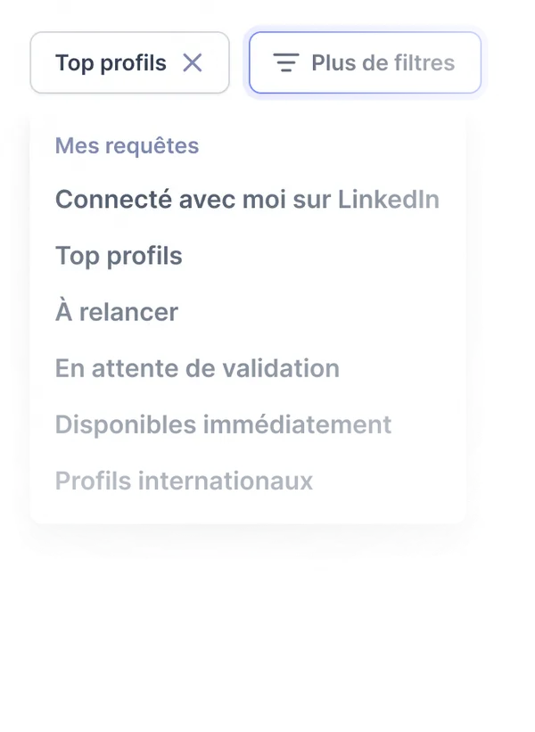 Recherche enregistrées