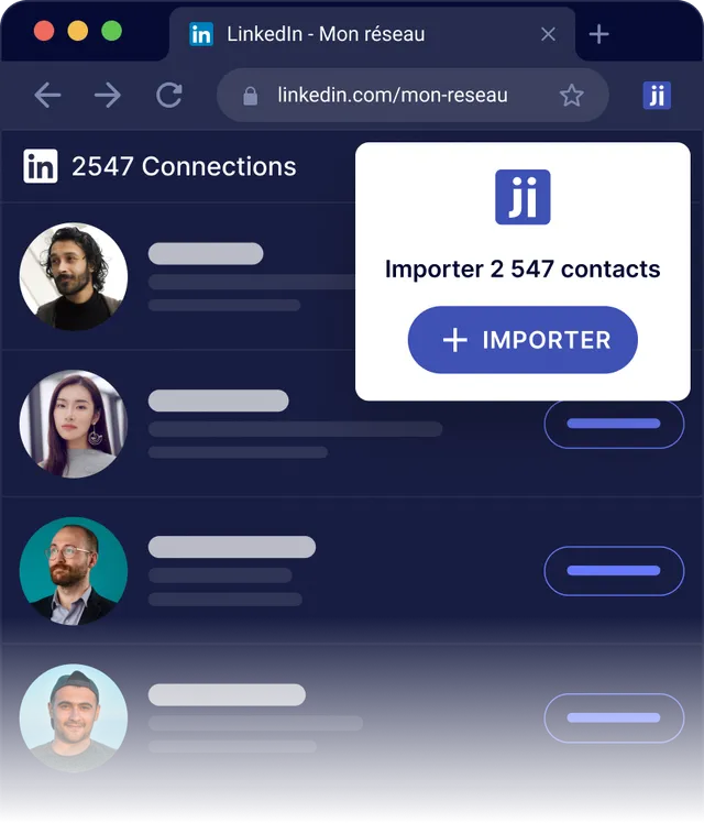 Importer son réseau LinkedIn
